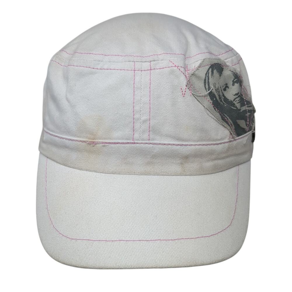 Hannah Montana Fitted Cadet Army Cap Hat White One Size Casual Outdoor